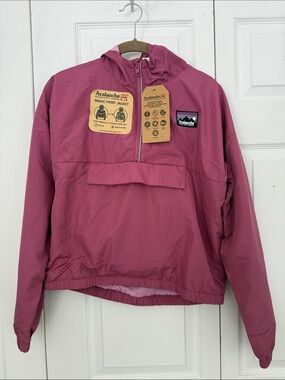 Avalanche Kids' Hooded Anorak Jacket - Berry size L (14/16)